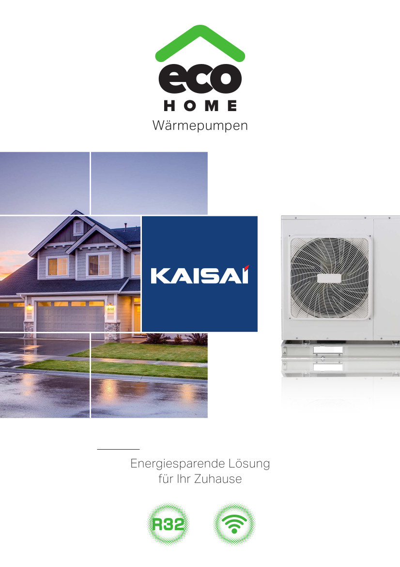 KAISAI Eco Home Wärmepumpen R32 – Flyer