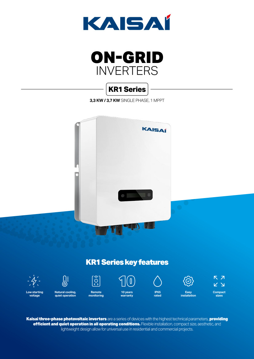 Photovoltaic inverters KR1 – leaflet