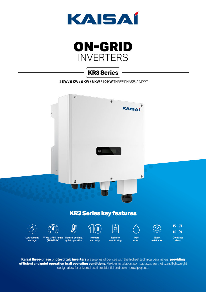 Photovoltaic inverters KR3 – leaflet