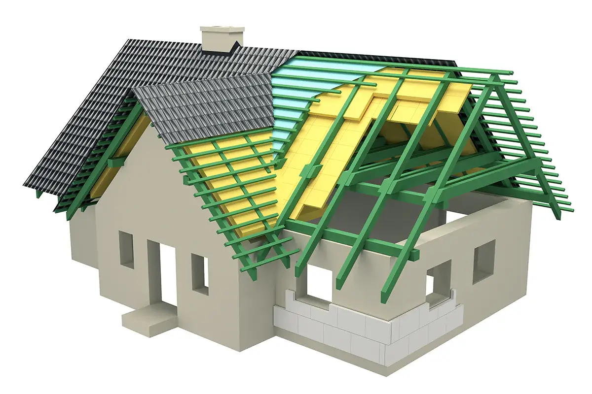 Ocieplanie dachu domu zapobiega utracie energii