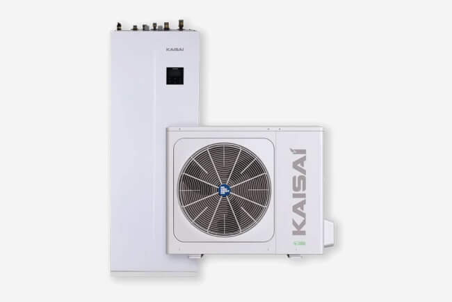 Pompa ciepła split KAISAI z zasobnikiem C.W.U.