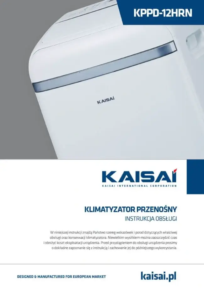 Instrukcja obsługi klimatyzatora przenośnego KAISAI KPPD-12HRN
