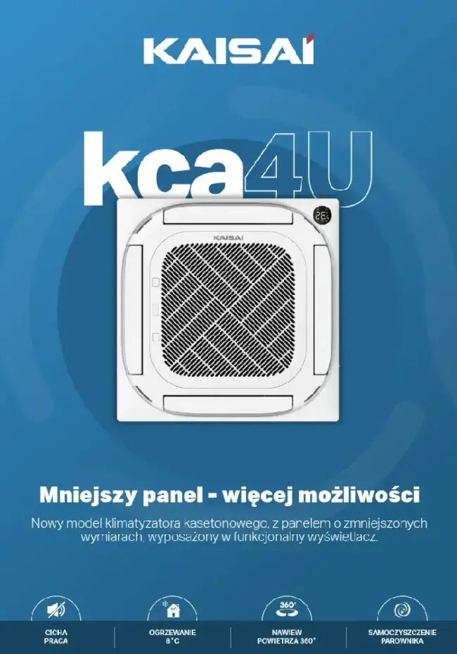 Klimatyzatory kasetonowe KAISAI KCA4U - ulotka